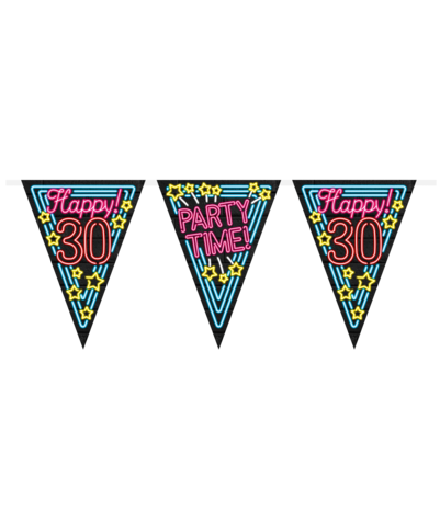 Paper Dreams Neon 30 Years Garland | 10 meters