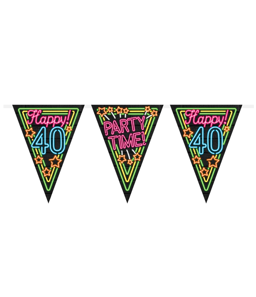 Paper Dreams Slinger 40 jaar Neon | 10mtr Paper Dreams Slinger 40 jaar Neon | 10mtr