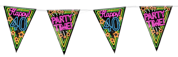 Paper Dreams Slinger 40 jaar Neon | 10mtr Paper Dreams Slinger 40 jaar Neon | 10mtr