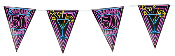 Paper Dreams Slinger 50 jaar Sarah Neon | 10mtr Paper Dreams Slinger 50 jaar Sarah Neon | 10mtr