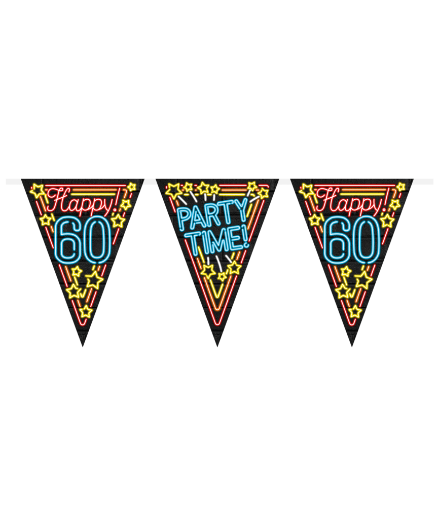Paper Dreams Neon-Girlande zum 60. Geburtstag | 10 Meter
