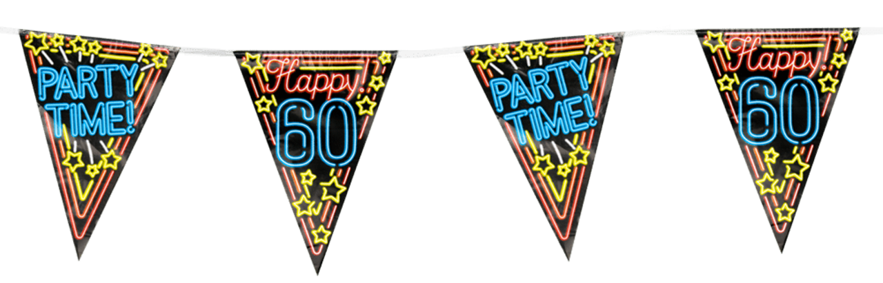 Paper Dreams Neon 60 Years Garland | 10 meters