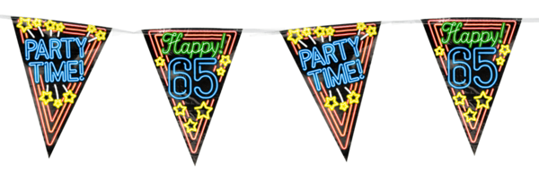 Paper Dreams Slinger 65 jaar Neon | 10mtr