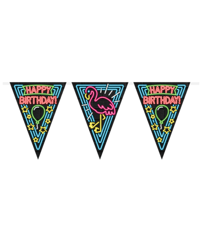 Paper Dreams Slinger Happy Birthday! Neon | 10mtr Paper Dreams Slinger Happy Birthday! Neon | 10mtr