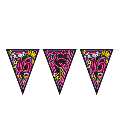 Paper Dreams Neon-Girlande zum 16. Geburtstag | 10 Meter