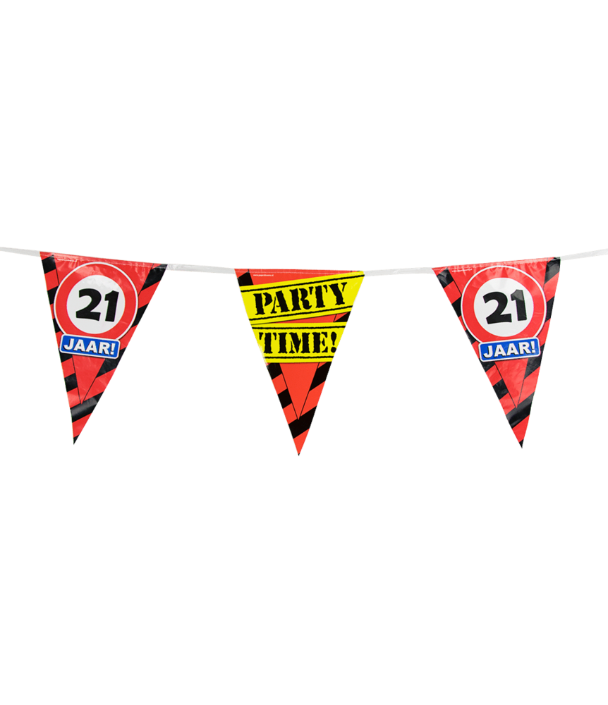 Paper Dreams Panneau de signalisation « Guirlande 21 ans » | 10 m
