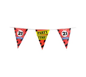 Paper Dreams Panneau de signalisation « Guirlande 21 ans » | 10 m