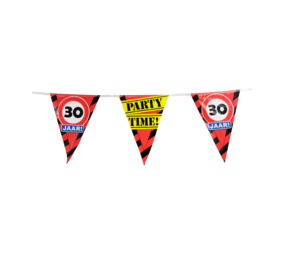Paper Dreams Garland 30 Years Traffic Sign | 10 m