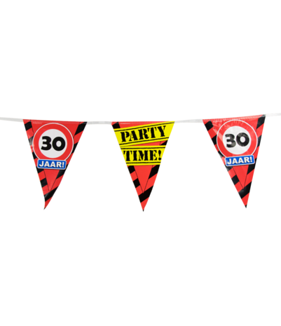 Paper Dreams Garland 30 Years Traffic Sign | 10 m