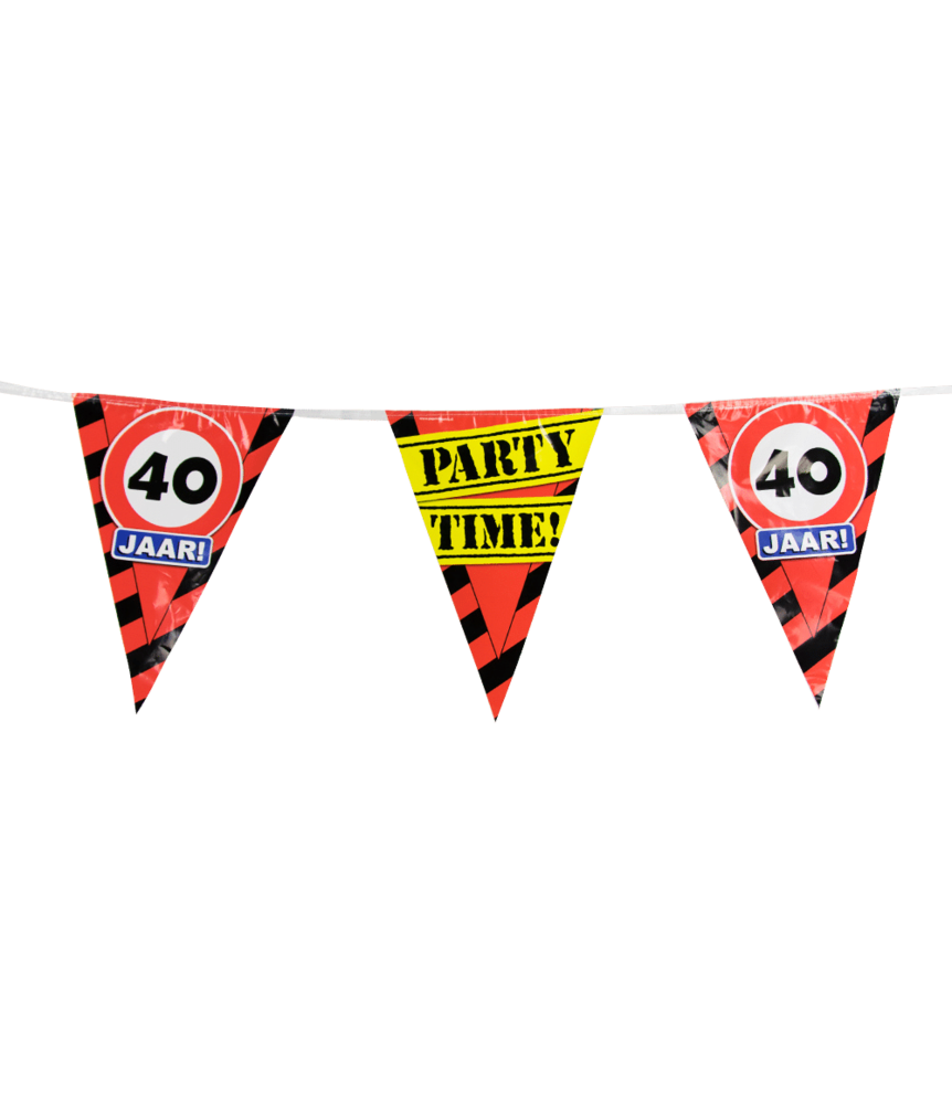 Paper Dreams Garland 40 years Traffic Sign | 10 m