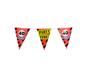 Paper Dreams Garland 40 years Traffic Sign | 10 m