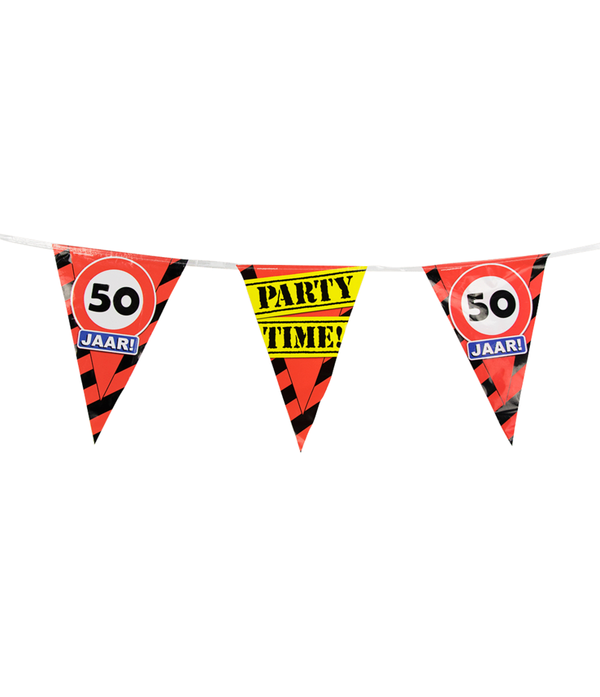 Paper Dreams Garland 50 Years Traffic Sign | 10 m