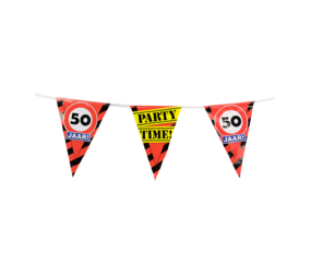 Paper Dreams Panneau de signalisation « Guirlande 50 ans » | 10 m
