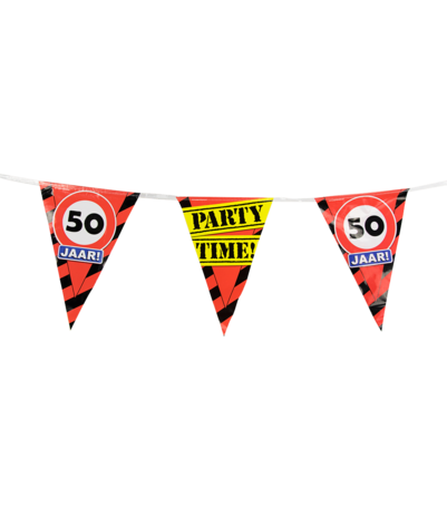 Paper Dreams Panneau de signalisation « Guirlande 50 ans » | 10 m