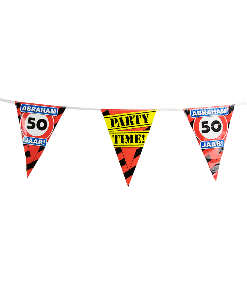 Paper Dreams Garland 50 Jahre Abraham Verkehrsschild | 10 Meter