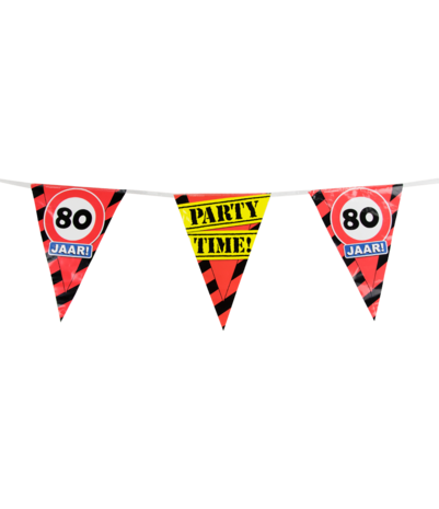 Paper Dreams Garland 80 years Traffic Sign | 10 m