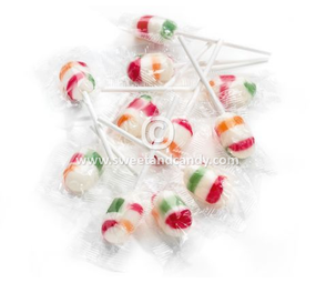 Fruit Clubs Lollipops 10cm | 100 pieces