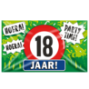 Paper Dreams Facade flag 18 years traffic sign XXL | 150x90cm