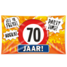 Paper Dreams Gevelvlag 70 jaar verkeersbord XXL | 150x90cm Paper Dreams Gevelvlag 70 jaar verkeersbord XXL | 150x90cm