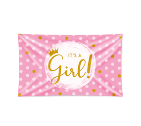 Fassadenfahne „It's a Girl“ XXL | 150 x 90 cm
