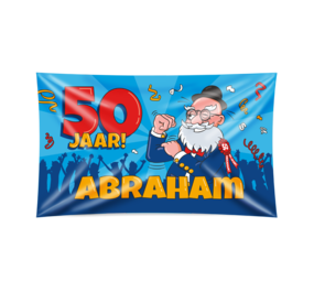 Paper Dreams Abraham Cartoon 50 Years Facade Flag XXL 150x90cm | per piece