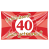 Paper Dreams Fassadenflagge „40 Jahre verheiratet“ – Verkehrsschild XXL | 150 x 90 cm