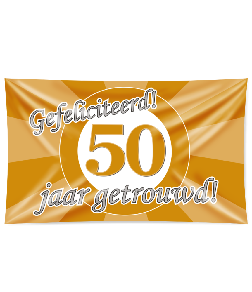 Paper Dreams Facade flag 50 years married traffic sign XXL | 150x90cm