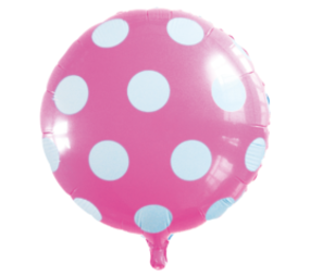 WeFiesta Rosa Heliumballon mit weißen Punkten | pro Stück WeFiesta Rosa Heliumballon mit weißen Punkten | pro Stück