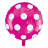 WeFiesta Ballon à l'hélium fuchsia à pois blancs | à l'unité