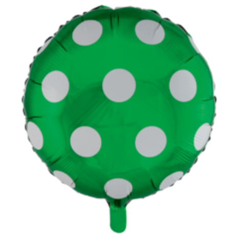 WeFiesta Green helium balloon with white dots | per piece