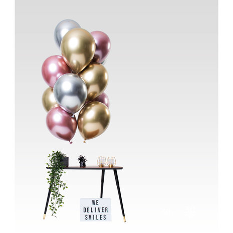 Folat Morganit-Spiegel-Ballon-Set | 12 Stück