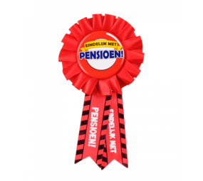 Paper Dreams Rozet Eindelijk met pensioen Paper Dreams Rozet Eindelijk met pensioen