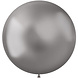 Ballon Zilver shine XL 48cm | 5 stuks Ballon Zilver shine XL 48cm | 5 stuks