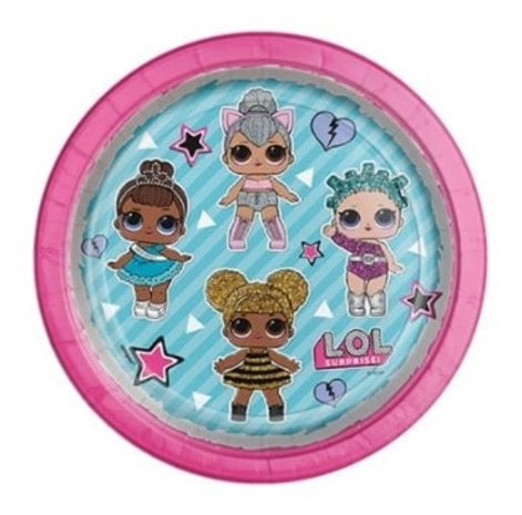 Unique Party LOL Surprise Plates 18cm | 8 pieces Unique Party LOL Surprise Plates 18cm | 8 pieces
