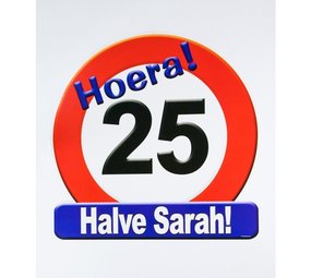Paper Dreams Half Sarah Door Sign Traffic Sign 50cm | per piece Paper Dreams Half Sarah Door Sign Traffic Sign 50cm | per piece