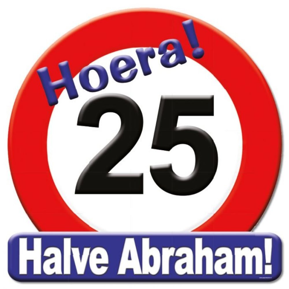 Paper Dreams Half Abraham Door Sign Traffic Sign 50cm | per piece Paper Dreams Half Abraham Door Sign Traffic Sign 50cm | per piece