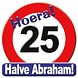 Huldeschild 25 jaar halve Abraham | per stuk Huldeschild 25 jaar halve Abraham | per stuk