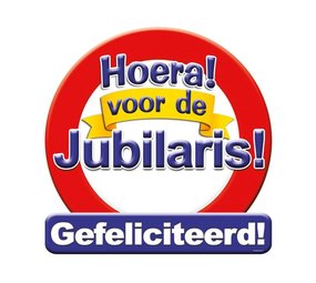 Paper Dreams Deurbord Jubilaris! Verkeersbord 50cm | per stuk