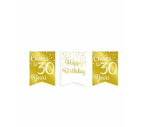 Paper Dreams Garland Cheers to 30 years white/gold | 6m