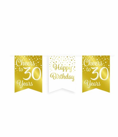 Paper Dreams Slinger Cheers to 30 years wit/goud | 6m Paper Dreams Slinger Cheers to 30 years wit/goud | 6m