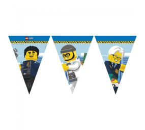 Procos Party Lego City Flaggengirlande 230 cm | pro Stück