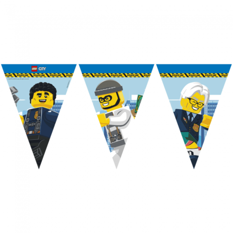 Procos Party Guirlande de drapeaux Lego City 230 cm | à l'unité