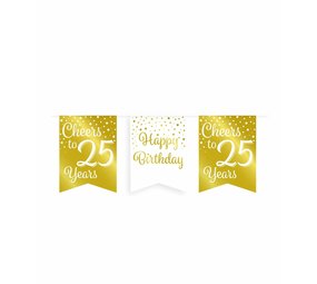 Paper Dreams Slinger Cheers to 25 years wit/goud | 6m Paper Dreams Slinger Cheers to 25 years wit/goud | 6m