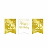 Paper Dreams Guirlande Cheers pour 25 ans blanc/or | 6 m