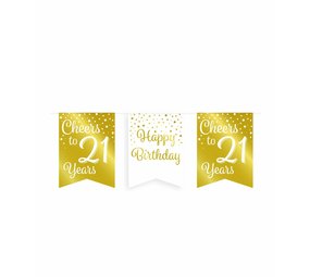 Paper Dreams Slinger Cheers to 21 years wit/goud | 6m Paper Dreams Slinger Cheers to 21 years wit/goud | 6m