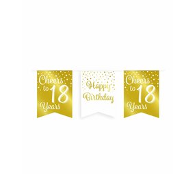 Paper Dreams Garland Cheers to 18 years white/gold | 6m