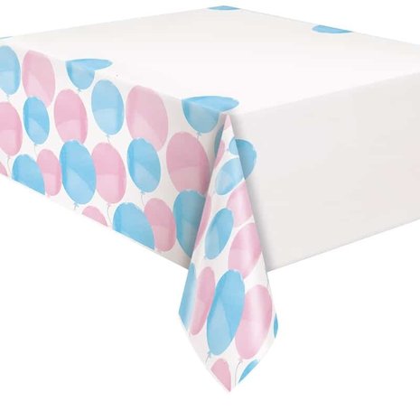 Unique Party Nappe « Ballons » pour révélation du sexe du bébé 137 x 213 cm | à l’unité