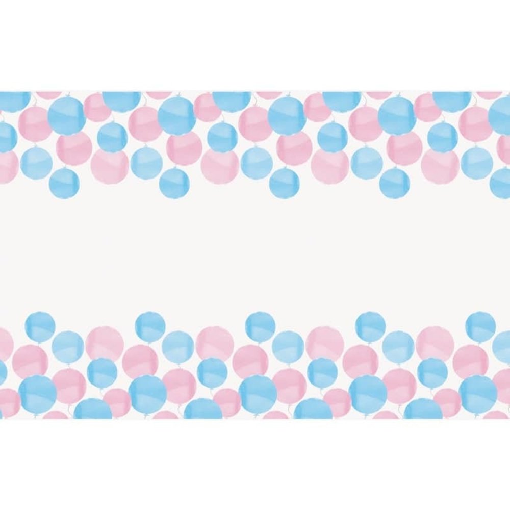 Unique Party Nappe « Ballons » pour révélation du sexe du bébé 137 x 213 cm | à l’unité