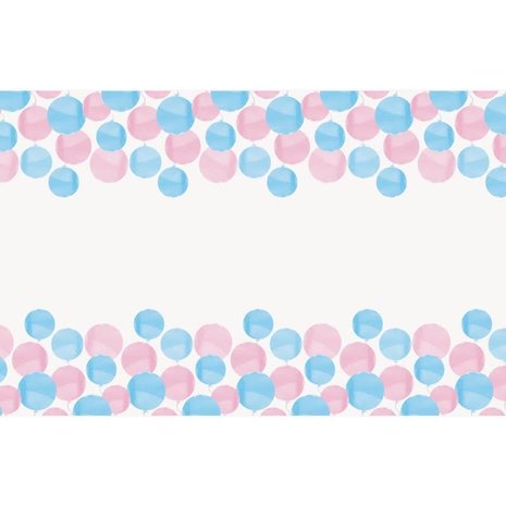 Unique Party Gender Reveal "Balloons" Tafelkleed 137x213cm | per stuk