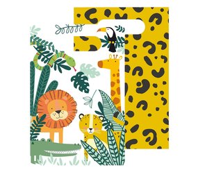 Amscan Get Wild Uitdeelzakjes  24x16cm | 8 stuks Amscan Get Wild Uitdeelzakjes  24x16cm | 8 stuks